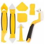 Lot de 7 outils de calfeutrage en silicone, outil de retrait de joints avec grattoir, joint d'tanchit ...