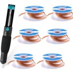 Lot de 7 pices pompe  dessouder et tresse  dessouder pour enlever la soudure