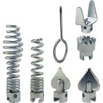 Lot de 7 t�tes de coupe combin�es pour d�boucher les canalisations - 16 mm - en acier - verrouillage ...