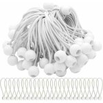 Lot de 75 cordons lastiques avec boules sandow - idal pour attacher chapiteaux, tentes, bannires et ...