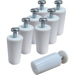 Lot de 8 but�es pour volets roulants pvc blanches 40 mm arr�t de volet avec vis et rondelles incluses ...