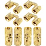 Lot de 8 charnières invisibles en laiton de 8mm, charnières caché angle d'ouverture de 180 degrés pour ... Lot de 8 charnières invisibles en laiton de 8mm, charnières caché angle d'ouverture de 180 degrés pour ...