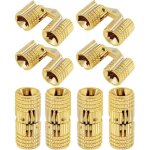 Lot de 8 charni�res invisibles en laiton de 8mm, charni�res cach� angle d'ouverture de 180 degr�s pour ...