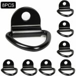 Aougo - lot de 8 crochets d'arrimage noirs en d 6480mm pour porte - kayak bateau cano pendentif remorque ...