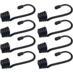 Lot de 8 crochet de corde �lastique recouvert de plastique