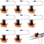 Lot de 8 crochets pour rail d'arrimage : accessoires de rail d'arrimage en m�tal, raccord de rail d'avion ...