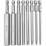 Lot de 8 embouts hexagonal tournevis bit set, embout de vissage magnetique 100mm long hexagonal tige ...