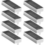Lot de 8 filtres � charbon actif pour hotte aspirante compatibles avec siemens hz9vrcr0 17004796, bosch ...