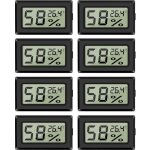 Lot de 8 mini - hygrom�tres thermom�tres moniteur de jauge d'humidit� int�rieur num�rique avec capteur ...