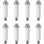 Lot de 8 pivots inf�rieurs pliables en acier au carbone pour portes de placard, diam�tre ext�rieur 3 ...