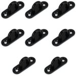 Lot de 8) plaque oeillet acier inoxydable m5 - oblong crochet m�tal forme u montage mural et plafond ...