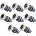 Lot de 8 roulettes de 25 mm pour parois de douche ? compatible avec les portes en verre de 4 à 6 mm d'épaisseu ... Lot de 8 roulettes de 25 mm pour parois de douche ? compatible avec les portes en verre de 4 à 6 mm d'épaisseu ...