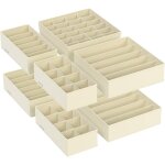 Lot de 8 s�parateurs de tiroirs, organiseur de sous - v�tements pliables, pour soutiens - gorge, culottes, ...