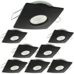 Arum lighting - lot de 8 spots encastrables led 8w milan cct ip65 ik07 collerette carrée noire avec transforma ... Arum lighting - lot de 8 spots encastrables led 8w milan cct ip65 ik07 collerette carrée noire avec transforma ...