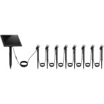 Lot de 8 spots solaires led mini roundy noir plastique h27cm Lot de 8 spots solaires led mini roundy noir plastique h27cm