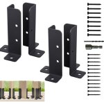 Lot de 8 supports de poteau r�glables noirs - convient pour pavillon, pont, main courante et balustrade ...