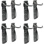 Relaxdays - lot de 8 supports � v�lo, rangement mural, � accrocher, noir