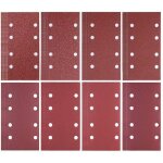 Lot de 80 feuilles de papier abrasif 93 x 185 mm - 8 trous - grain 40 / 60 / 80 / 120 / 180 / 240 / 320 ...