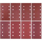 Lot de 80 feuilles de papier abrasif 93 x 185 mm - 8 trous - grain 40 / 60 / 80 / 120 / 180 / 240 / 320 ...
