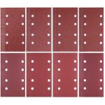 Lot de 80 feuilles de papier abrasif 93 x 185 mm - 8 trous - grain 40 / 60 / 80 / 120 / 180 / 240 / 320 ...