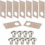 Lot de 9 lames de robots tondeuses 39x17, 5mm acier inoxydable compatible honda miimo 300 / 310 / 500 ...
