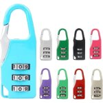 Lot de 9 mini cadenas � combinaison � 3 chiffres - r�initialisable - 9 couleurs
