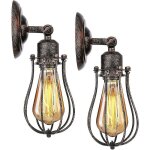 Lot d'applique industrielle e27 abat - jour cage lampe pendentif plafonnier vintage dcoration applique ...