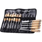 Lot de ciseaux � bois professionnelle, outil de travail du bois de menuiserie �raflures outil de burin ...