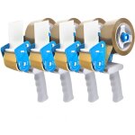 Lot de dévidoirs à scotch pour ruban adhésif 48 mm - lot de 2, 3 ou 4 taille - lot de 4 Lot de dévidoirs à scotch pour ruban adhésif 48 mm - lot de 2, 3 ou 4 taille - lot de 4