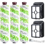 Lot remplacement 3 brosse rouleau + 2 filtres bissell crosswave 17132 et 2225n series pour familles avec ...