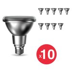 Xanlite - lot x10 ampoules led par30, culot e27, 10, 8w cons. (115w eq. ), 1000 lumens, blanc neutre ...