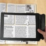 Loupe a4 3x pleine page, loupe rectangulaire portable en plastique pour personnes �g�es et malvoyantes, ...