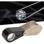 Loupe de bijoutier 10x, loupe de poche professionnelle avec lumi�re led pour bijoux, plantes, pi�ces ...