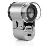Loupe bijoutier 50x loupe en m�tal pliable avec lumi�re led et uv grossissante verre loupe de poche pour ...