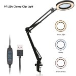 Loupe loupe avec clip led grossissement 5x luminosit rglable dimmable 3 couleurs changement de temprature ...