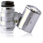 Loupe �clairante 60x loupe poche mini microscope de poche loupe uv d�tecteur de monnaie bijoutier loupe ...