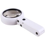 Loupe eclairante, loupe � main sur pied 10x 30x avec lumi�re 18 led, lampe loupe � intensit� variable ...