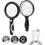 Loupe claire  33 led loupe de lecture 30x lampe de lecture claire 3 modes de gradation loupe led ...
