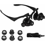 Loupe frontale loupe lunette serre tte avec avec 4 lentilles dtachables (10x, 15 x, 20 x, 25 x), pour ...