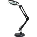 Loupe loupe, lampe de table lumineuse de bureau, grossissement 8x 10 niveaux de luminosit� r�glable, ...