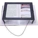 Loupe de lecture loupe de lecture, 12led rectangulaire clair loupe avec support de lampe loupe pour ...