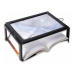 Linghhang - loupe de lecture loupe de lecture avec lumire led, grossissement 3x a4 loupe rectangulaire ...