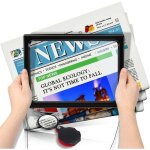 Loupe lecture loupe de lecture avec lumineuse led, 3x grossissement a4 rectangulaire loupe eclairante ...