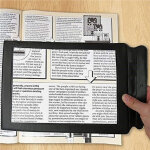 Loupe de lecture pleine page a4 3x aide � la lecture portable rectangulaire en plastique pour personnes ...