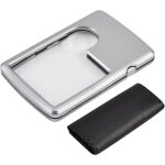 Loupe de lecture portable 3x 6x avec lumi�re led pour livres, magazines, journaux et cartes.