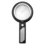 Tlily - loupe de lecture portable 5x 5x 10x loupe avec lumi�re 6 lumi�res led 2 lumi�res uv d�tecteur ...
