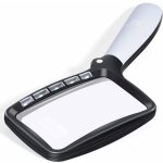 Loupe de lecture rectangulaire avec 5 lumières à led, 2 modes d?intensité et grossissement 2x pour personnes ... Loupe de lecture rectangulaire avec 5 lumières à led, 2 modes d?intensité et grossissement 2x pour personnes ...