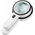 Loupe lumineuse 30x avec 12 lumi�res led pour seniors, bijoux, livres - batterie aliment�e