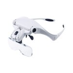 Loupe lunettes avec clairage led - lunette loupe avec 2 lumires led frontale grossissantes casque loupe ...