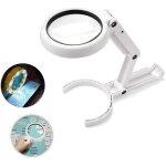 Loupe � main, 5x 11x loupe de table avec support pliable, pour bureau, bijoux, journaux, lecture, montre ...